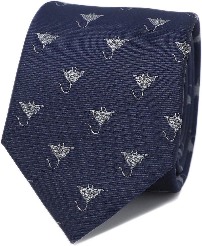 MENDEPOT Animal Pattern Necktie With Gift Box Sea Animal Pattern Tie Father's Day Birthday Gift Tie - Image 1